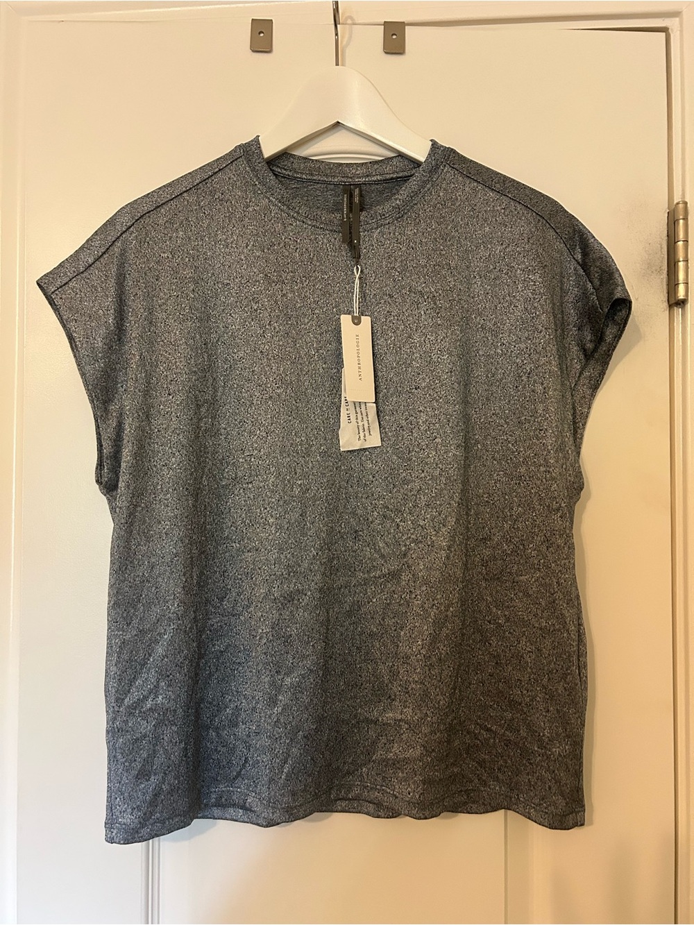 Anthropologie Heathered Gray Short Sleeve Tee